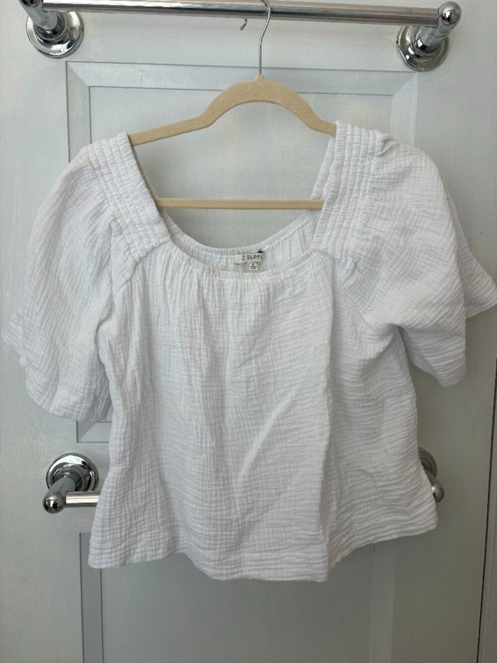 Z Supply No Rules White Gauze Top Size S